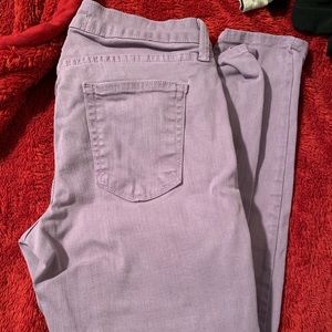 Purple denim pants